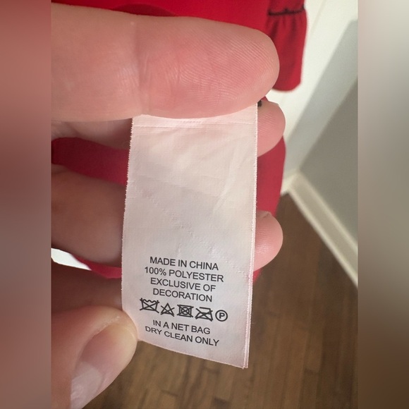 Kate Spade Red & Black Pom Pom Dress – Size 16 – Festive Cocktail Flair - Picture 12 of 12